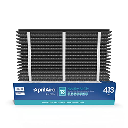 AprilAire 413CBN Replacement Filter for AprilAire Whole House Air Purifiers - MERV 13 with Carbon, Healthy Home Allergy + Odor Reduction, 16x25x4 Air Filter