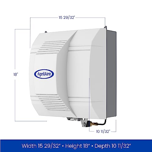 AprilAire 700 Whole Home Humidifier, Automatic Fan Powered Furnace Humidifier, Large Capacity Whole House Humidifier for Homes up to 5,300 Sq. Ft., White
