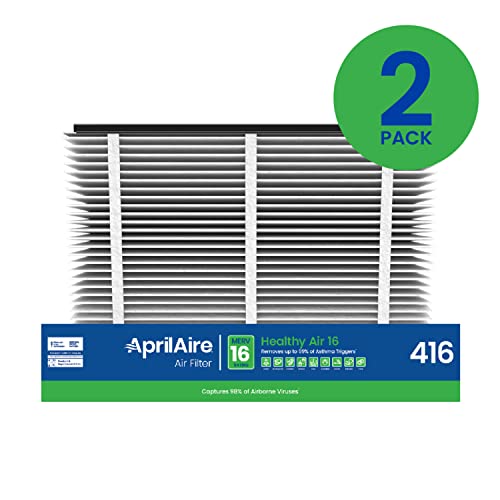 AprilAire 416 Replacement Filter for AprilAire Whole House Air Purifiers - MERV 16, Allergy, Asthma, & Virus, 16x25x4 Air Filter