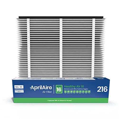 AprilAire 216 Replacement Filter for AprilAire Whole House Air Purifiers - MERV 16, Allergy, Asthma, & Virus, 20x25x4 Air Filter