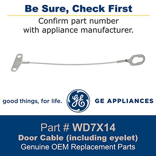 GE WD7X14 Dishwasher Door Cable (including eyelet), mettalic
