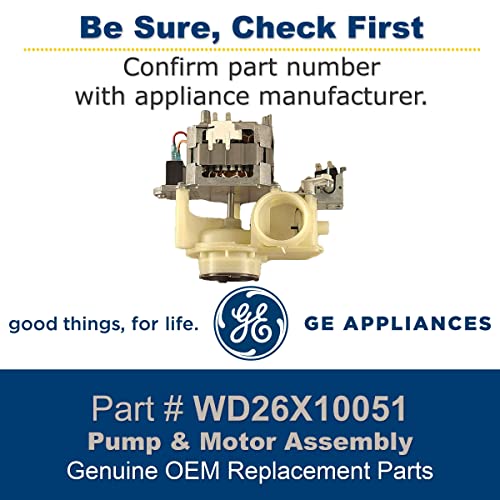 GE WD26X10051 Genuine OEM Pump and Motor Assembly