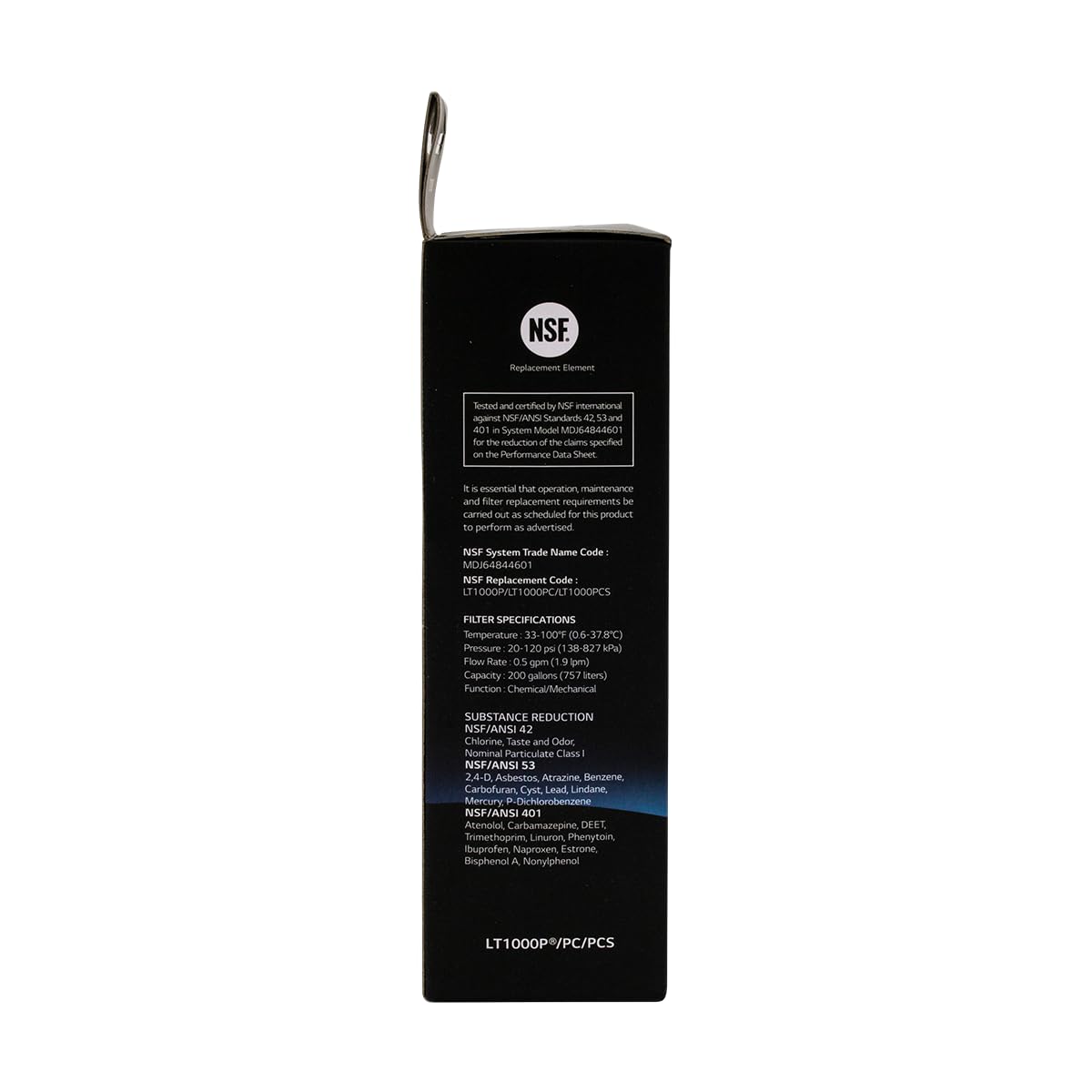 LG LT1000P - 6 Month / 200 Gallon Capacity Replacement Refrigerator Water Filter (NSF42, NSF53, and NSF401) ADQ74793501, ADQ75795105, or AGF80300704 , White