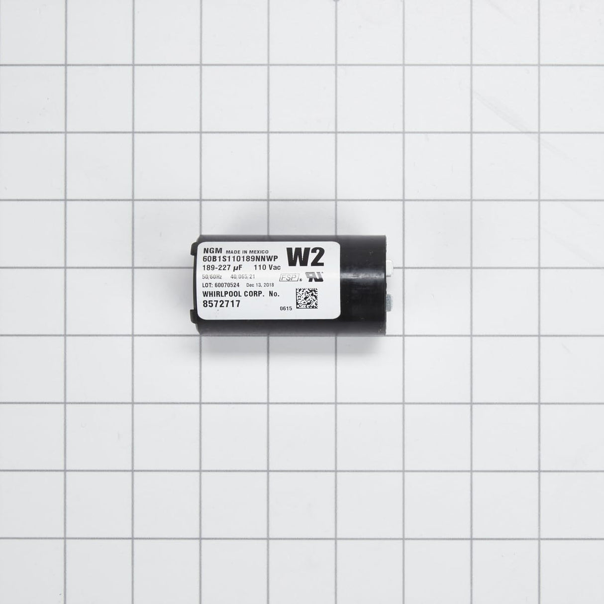 Whirlpool WP8572717 Genuine OEM Top Load Washer Start Capacitor