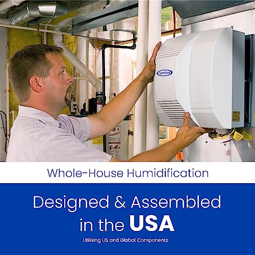 AprilAire 700 Whole Home Humidifier, Automatic Fan Powered Furnace Humidifier, Large Capacity Whole House Humidifier for Homes up to 5,300 Sq. Ft., White