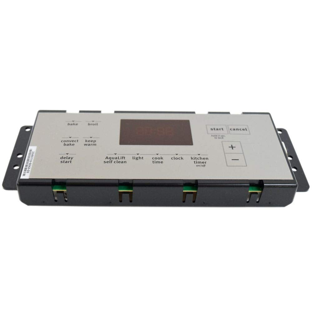 Whirlpool W10655845 Range Oven Control Board and Overlay (Stainless) (Replaces W10655845) Genuine Original Equipment Manufacturer (OEM) Part Stainless