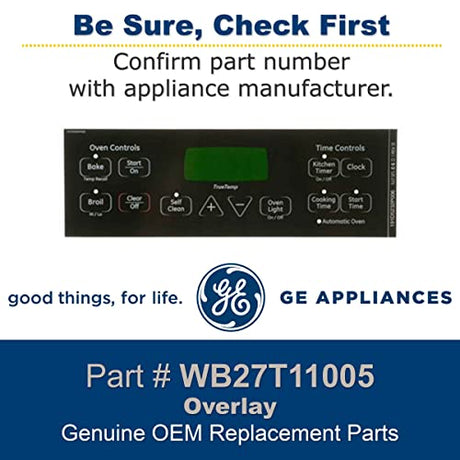GE WB27T11005 Range Overlay , Black