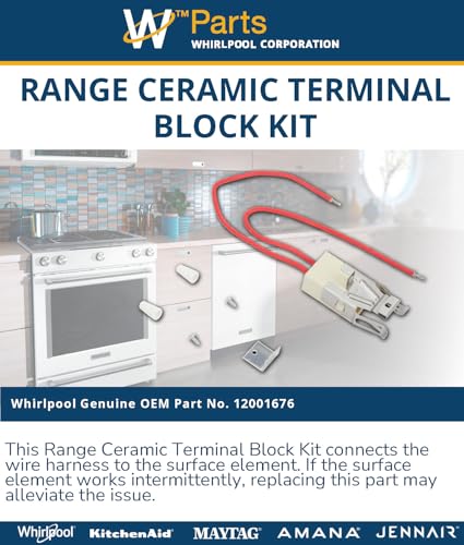 Whirlpool 12001676 Genuine OEM Range Ceramic Terminal Block Kit