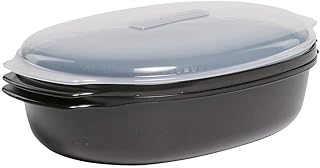 Whirlpool W10660052 Universal Microwave Steamer, 13 3/4" x 8 1/2" x 5 1/4", Black