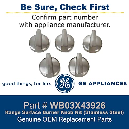 GE WB03X43926 Range Surface Burner Knob Kit