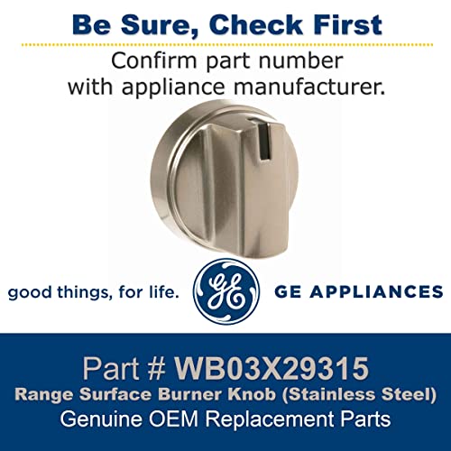 GE WB03X29315 Range Surface Burner Knob, 1 Count (Pack of 1)