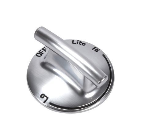 Whirlpool WP74009147 Genuine OEM Gas Range Top Burner Control Knob, Stainless Steel