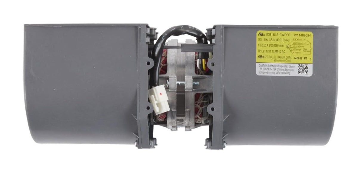 Whirlpool W11441128 OEM Microwave Vent Fan Motot, Gray