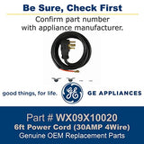 GE Dryer Power Cords WX09X10020 replacement part