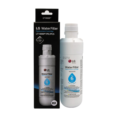 LG LT1000P - 6 Month / 200 Gallon Capacity Replacement Refrigerator Water Filter (NSF42, NSF53, and NSF401) ADQ74793501, ADQ75795105, or AGF80300704 , White