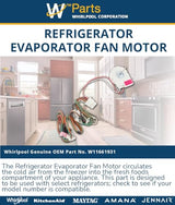 Whirlpool Motors W11661931 replacement part