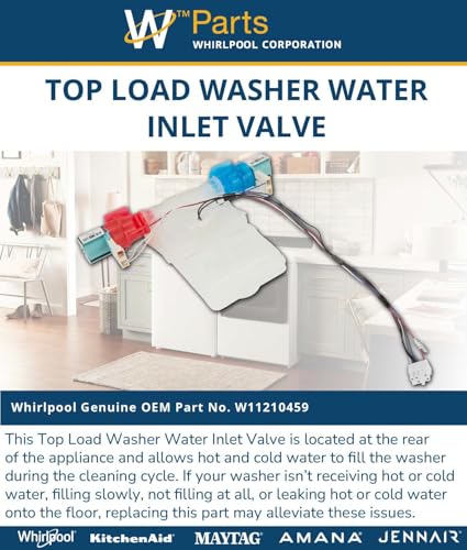 Whirlpool W11210459 Genuine OEM Top Load Washer Water Inlet Valve
