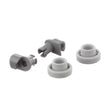 Bosch 00424717 Genuine OEM Upper Dishrack Roller Assembly (Gray) for Bosch Dishwashers