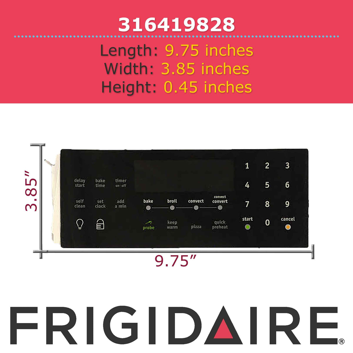 GENUINE Frigidaire 316419828 Overlay Range/Stove/Oven