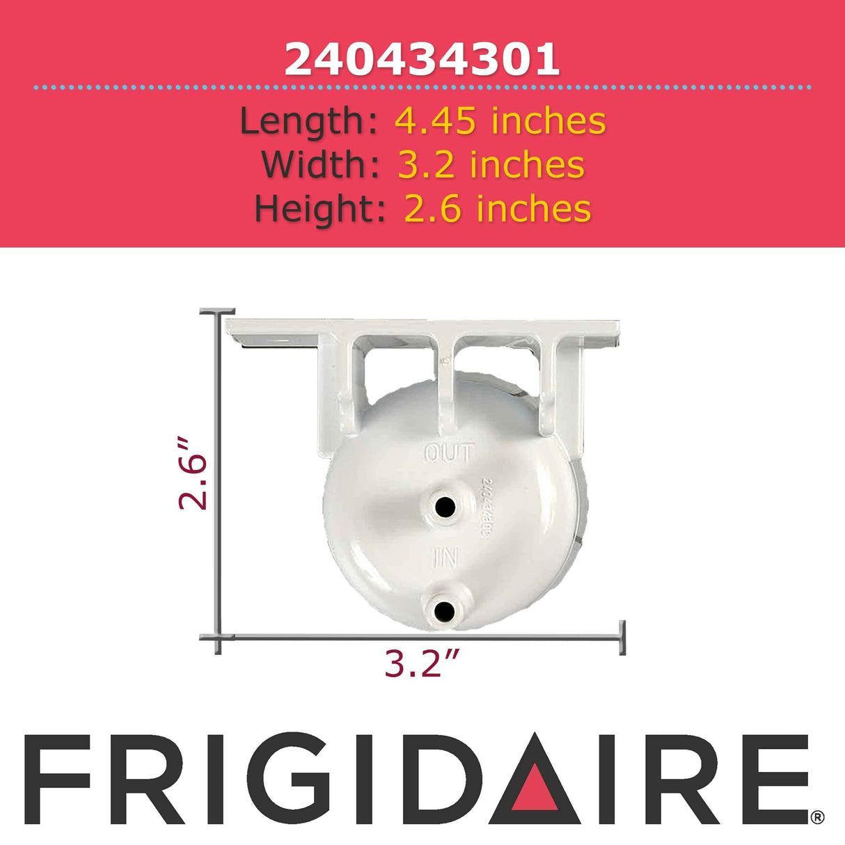 Frigidaire 240434301 Housing