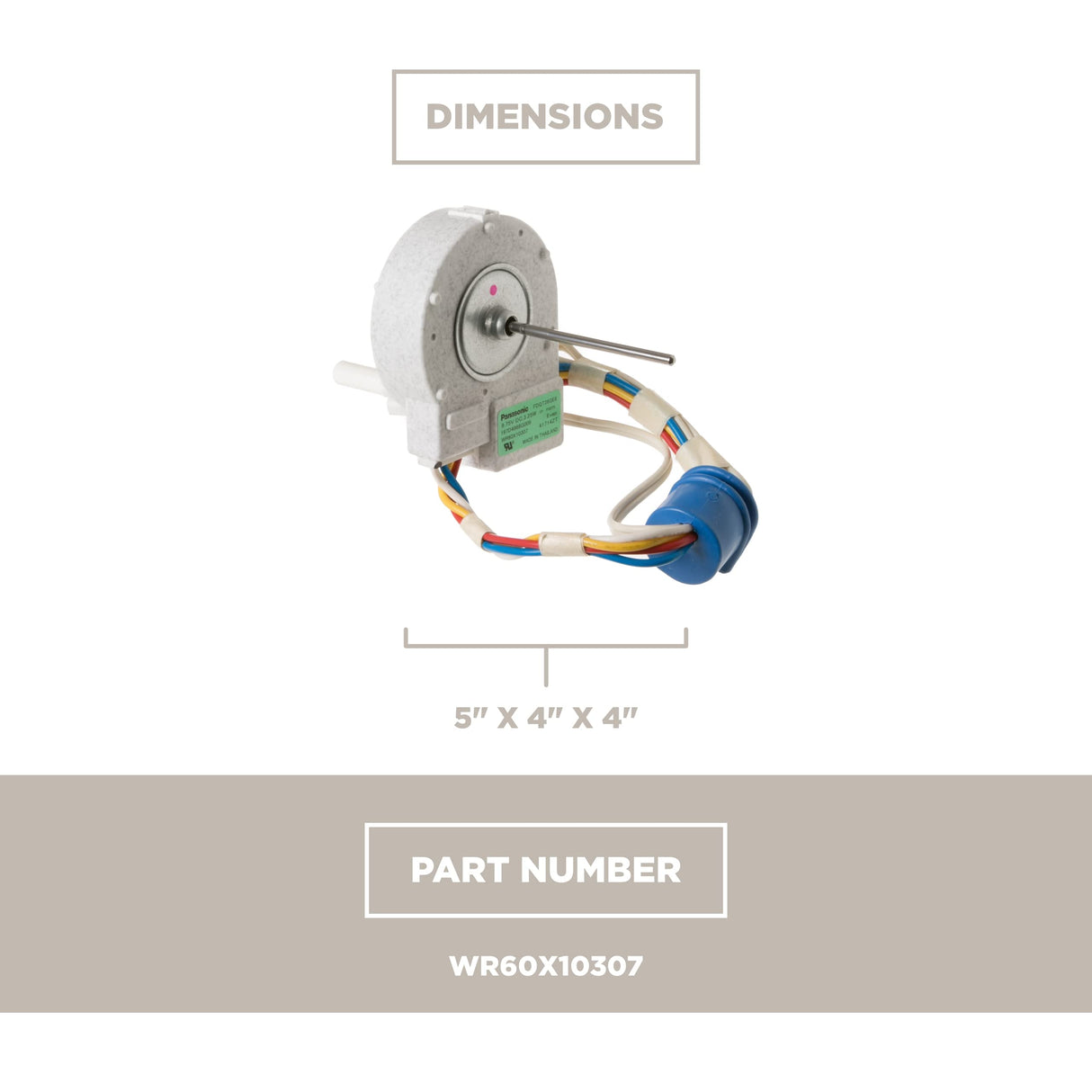 GE WR60X10307 Evaporator Fan Motor for Refrigerator