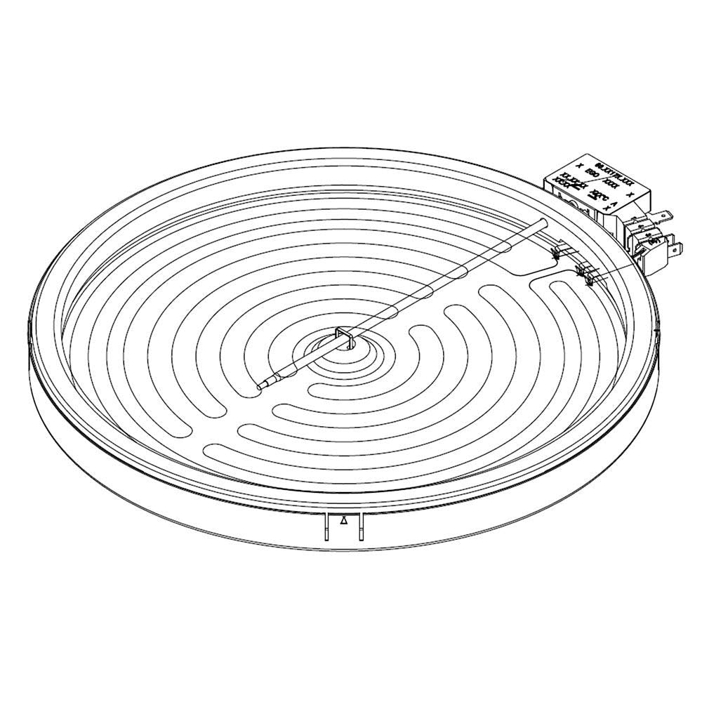 Samsung DG47-00064A Range Dual Radiant Surface Element Genuine Original Equipment Manufacturer (OEM) Part