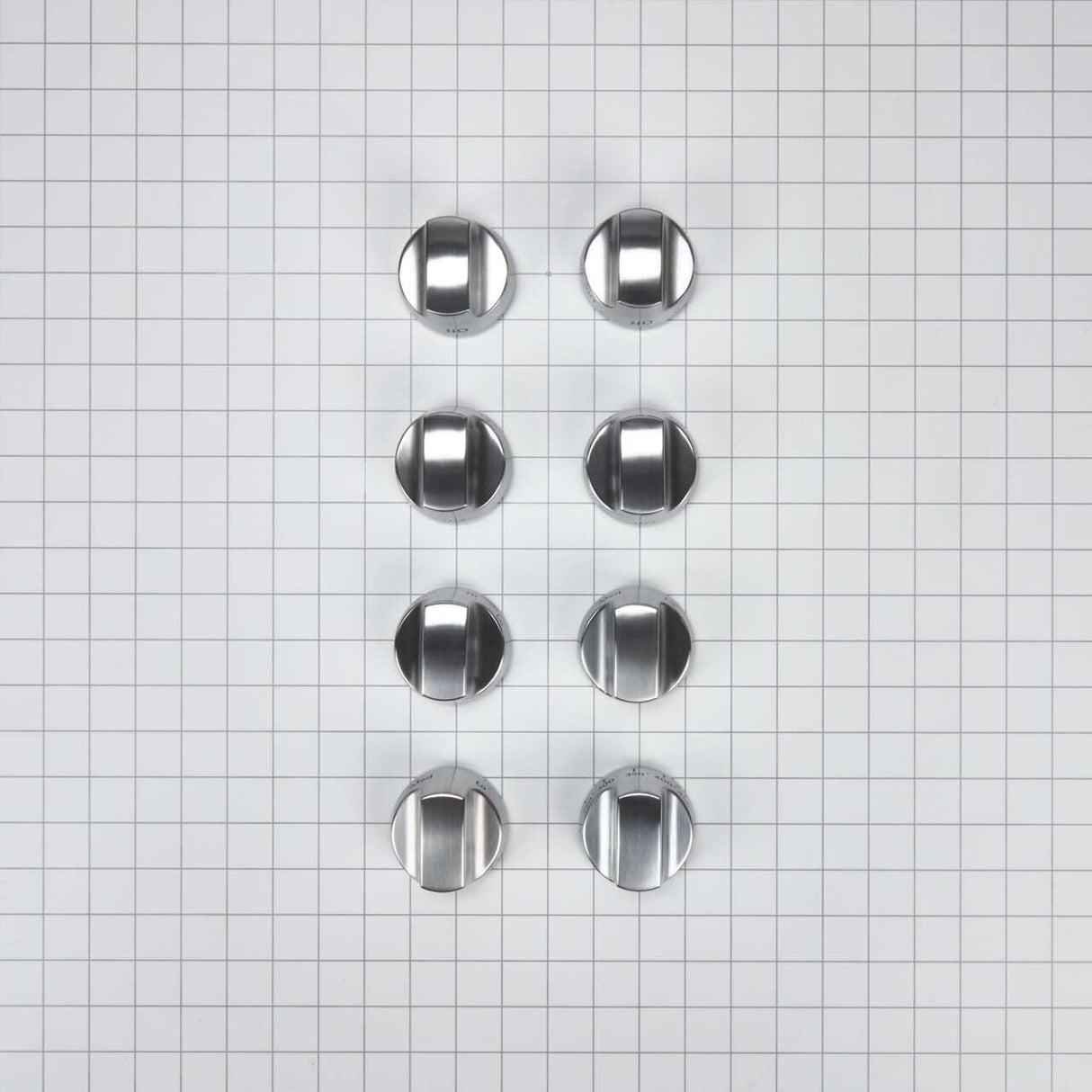 Cooktop Burner Control Knob Kit, Stainless Steel