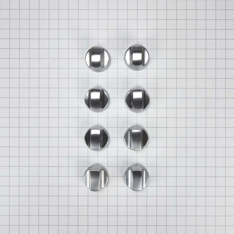 Cooktop Burner Control Knob Kit, Stainless Steel