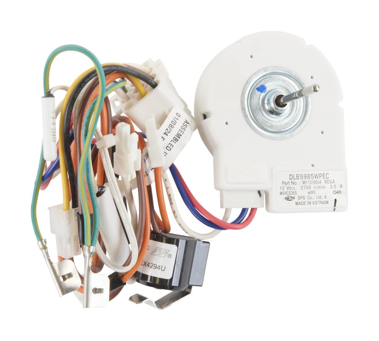 Whirlpool W11452196 Genuine OEM Refrigerator Evaporator Fan Motor