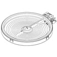 Samsung DG47-00063A Range Dual Surface Element Genuine Original Equipment Manufacturer (OEM) Part