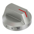 Samsung DG94-03500W Range Control Knob, Dual Burner, Silver