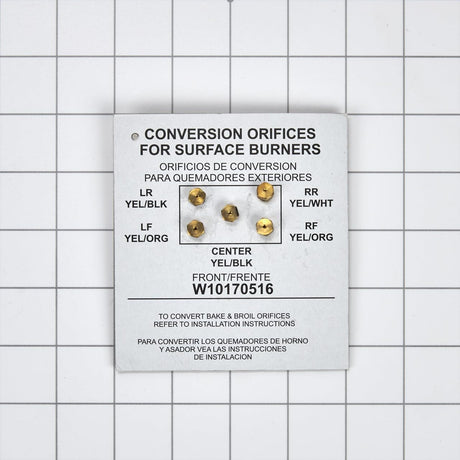 Whirlpool WPW10170516 Genuine OEM Gas Range LP Orifice Conversion Kit