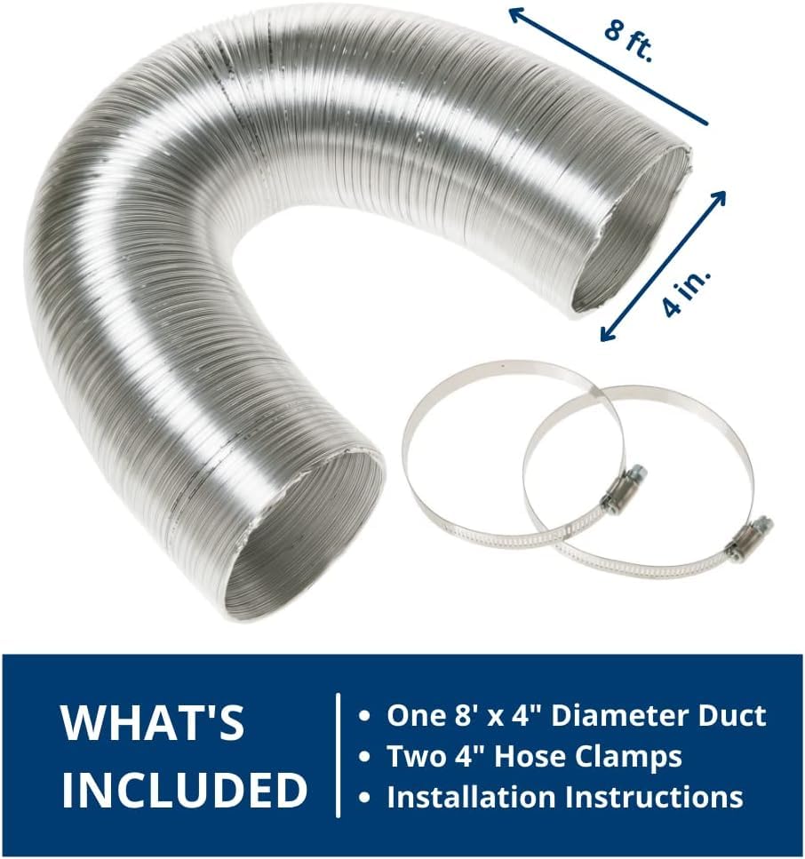 GE WX08X10086 Genuine OEM 8-Foot Flexible Metal Dryer Duct