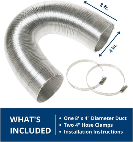 GE WX08X10086 Genuine OEM 8-Foot Flexible Metal Dryer Duct