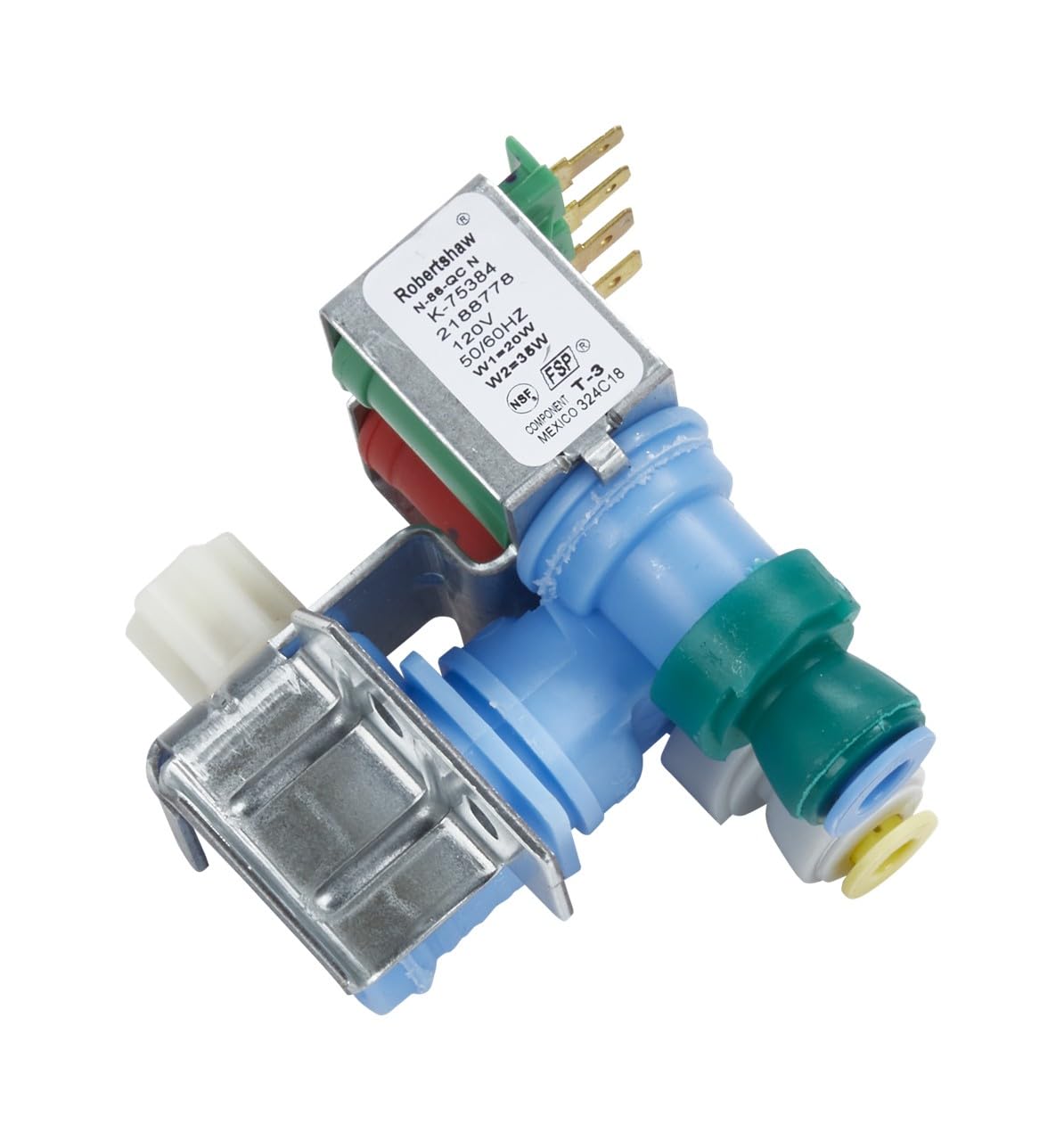 Whirlpool W10853654 Genuine OEM SxS Refrigerator Water Inlet Valve Assembly