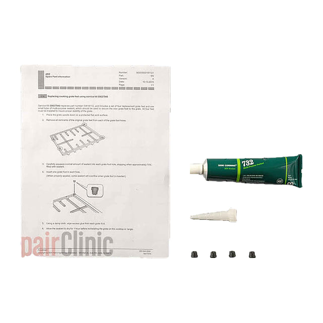 Bosch 00637940 Range Surface Burner Grate Pad Set
