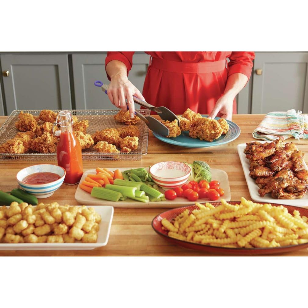 Frigidaire AIRFRYTRAY Ready Cook Oven Insert, Silver Basket: 18.4” x 15.3” x 0.8”, Rack: 24.1” x 15.3”