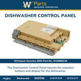 Whirlpool Circuit Boards and Touch Pads W10866118 replacement part