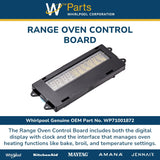 Whirlpool Circuit Boards and Touch Pads WP71001872 replacement part