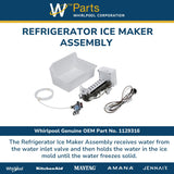 Whirlpool Ice Makers 1129316 replacement part