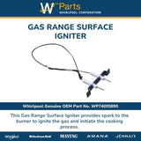 Whirlpool Igniters WP74005890 replacement part