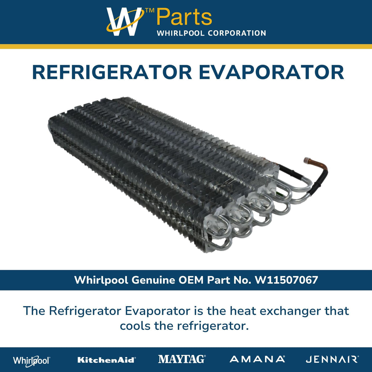 Whirlpool W11507067 Genuine OEM  Refrigerator Evaporator 