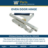 Whirlpool Hinges 74011475 replacement part