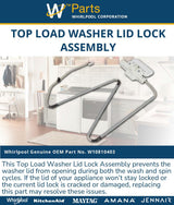 Whirlpool Latches W10810403 replacement part