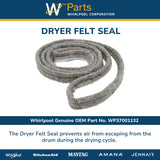 Whirlpool Seals and Gaskets WP37001132 replacement part