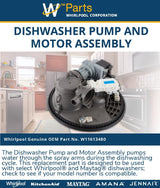 Whirlpool Motors W11613480 replacement part