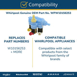 Whirlpool Valves WPW10156253 replacement part