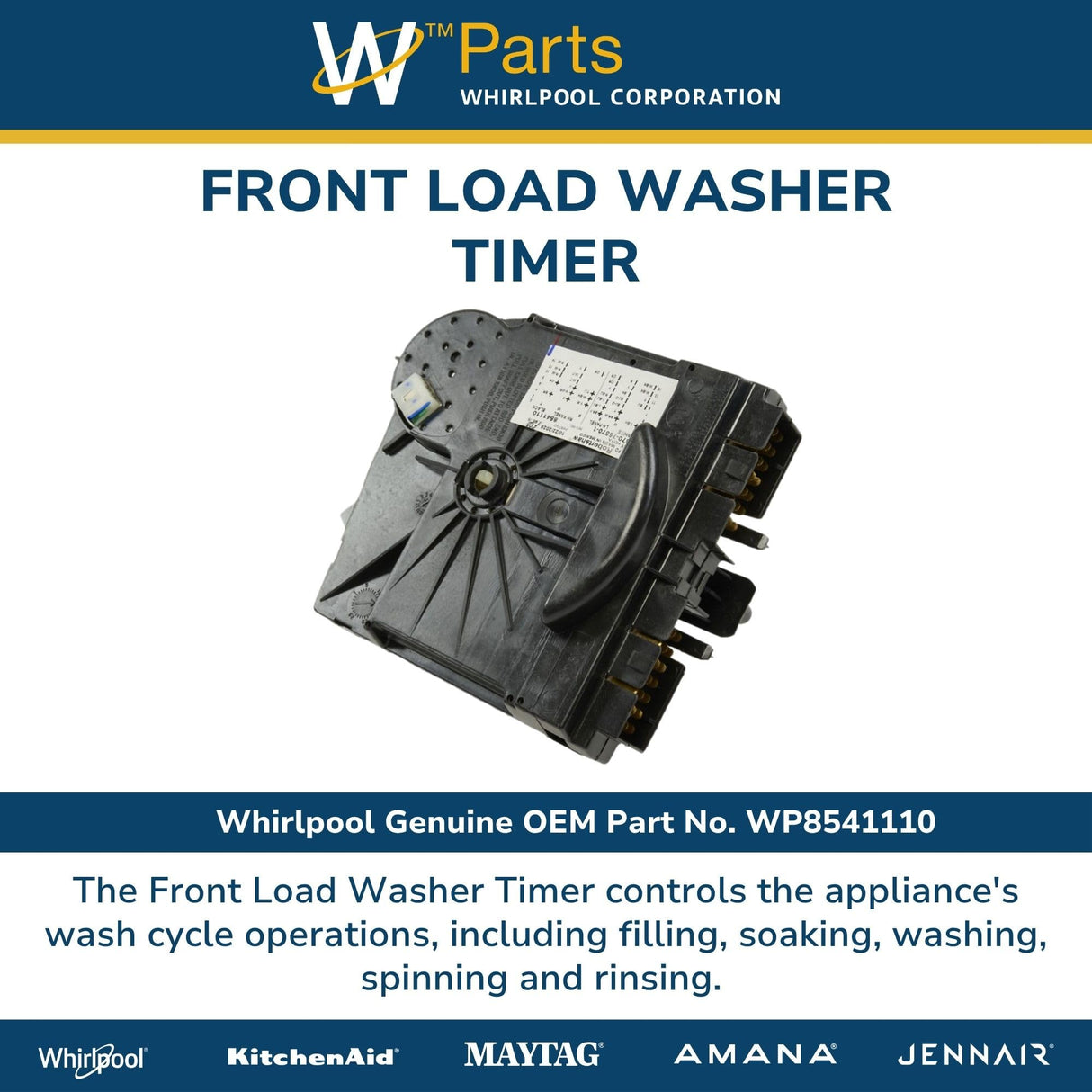 Whirlpool W8541110 Washer Timer (Replaces 8541110) Genuine Original Equipment Manufacturer (OEM) Part