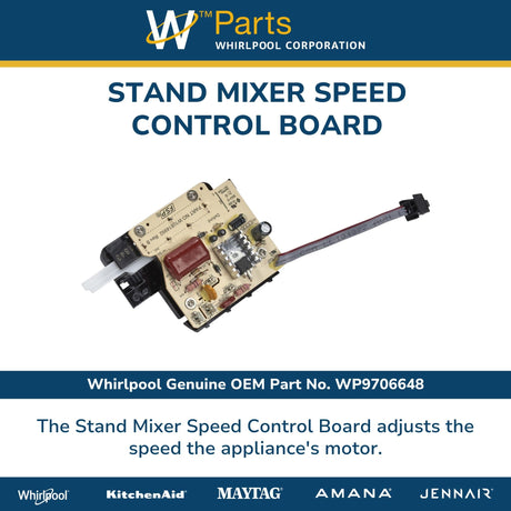 Whirlpool WP9706648 OEM Stand Mixer Speed Control Board, Multicolor