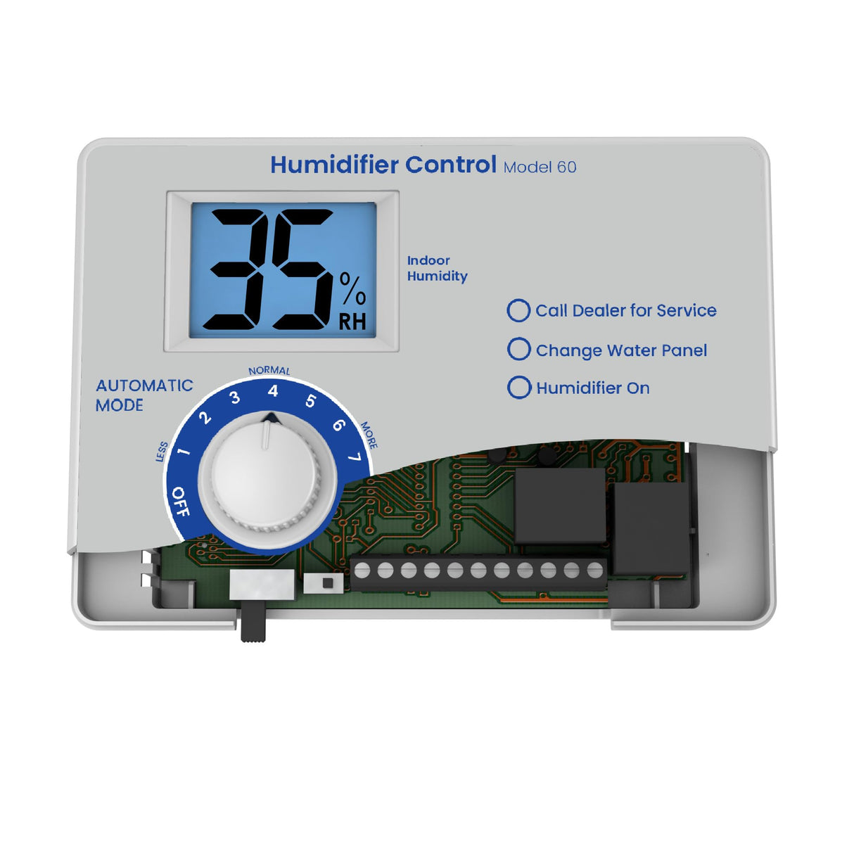 AprilAire 60 Automatic Digital Whole-House Humidifier Control Humidistat with Outdoor Temperature Sensor for AprilAire Whole-House Humidifiers, Low Voltage 24VAC